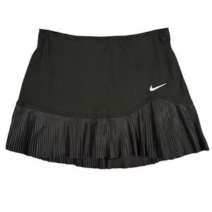 Nike Dri-FIT Tennis Skirt Black Pleated Athletic Performance Skirt Womens XL
